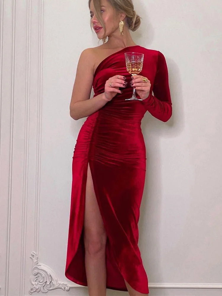 Velvet Split Dress