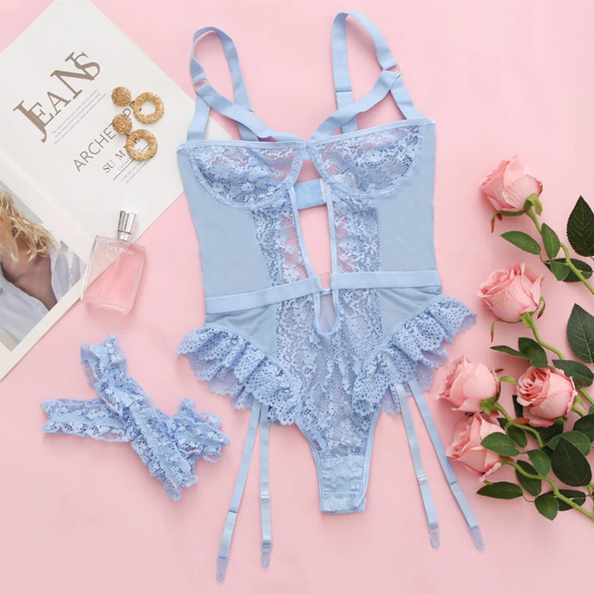 Floral Lace Lingerie Set